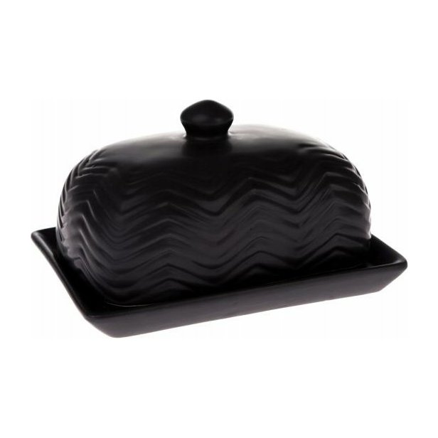 Keramická máslenka 16,5x12,5x9 cm černá