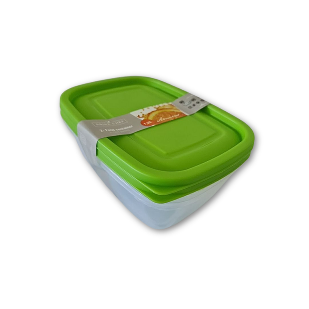 Sada plastových boxů Happy Colours 1,25 l, 2 ks zelená