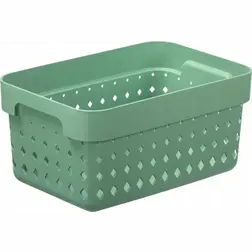 Plastový košík SEOUL S 26 × 18 × 12 cm zelená