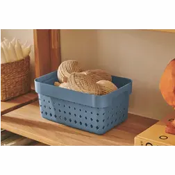 Plastový košík SEOUL S 26 × 18 × 12 cm modrá