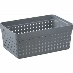 Plastový košík SEOUL XL organizér 24 × 16 × 10 cm šedá