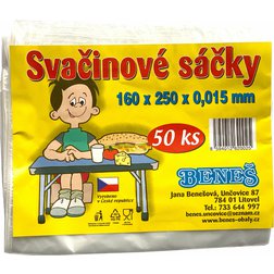 Mikrotenové svačinové sáčky 16x25 cm 50 ks