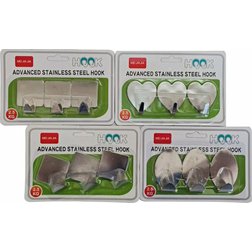Nerezový samolepicí háček, sada 3 ks