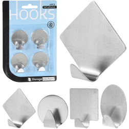 Nerezový samolepicí háček, sada 4 ks