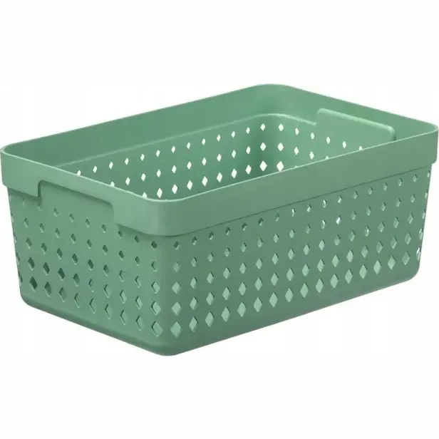 Plastový košík SEOUL XL organizér 24 × 16 × 10 cm zelený
