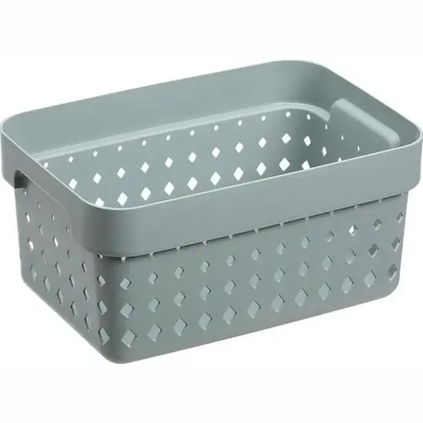 Plastový košík SEOUL S 26 × 18 × 12 cm šedá