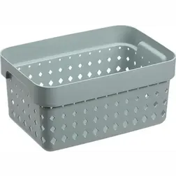 Plastový košík SEOUL S 26 × 18 × 12 cm šedá