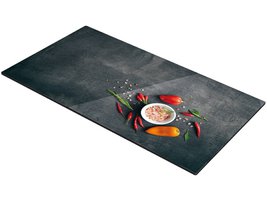 Skleněná odkládací deska na sporák Tescoma ONLINE 30 x 52 cm, sůl a chilli