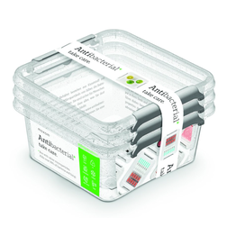 Plastový úložný box antibakteriální  0,85 l  3 ks