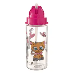 Plastová láhev Orion KOCOUŘI s brčkem 500 ml