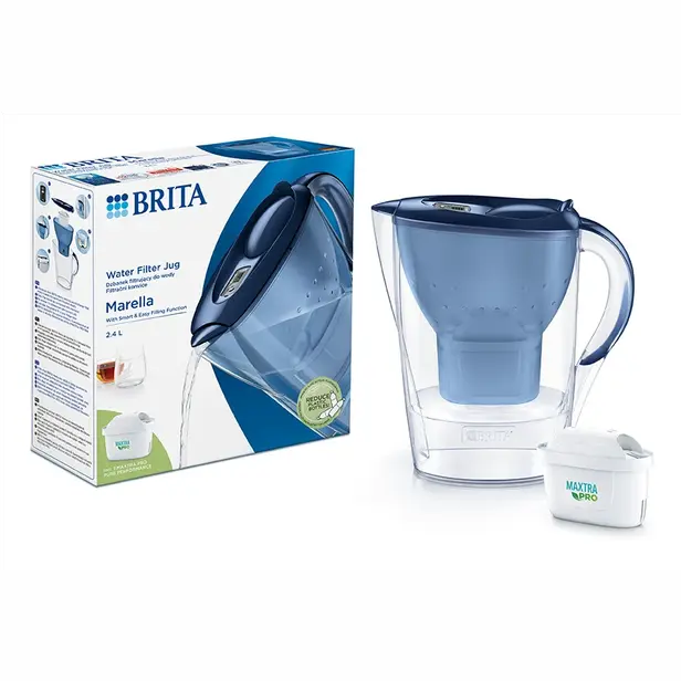 Filtrační konvice Brita Marella, 2,4 l, modrá s 1 filtrem Maxtra Pro Pure Peformance