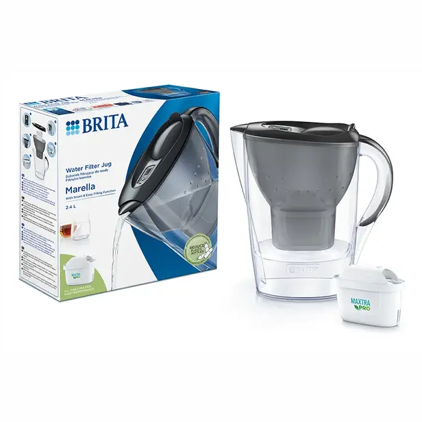 Filtrační konvice Brita Marella, 2,4 l, grafit s 1 filtrem Maxtra Pro Pure Peformance