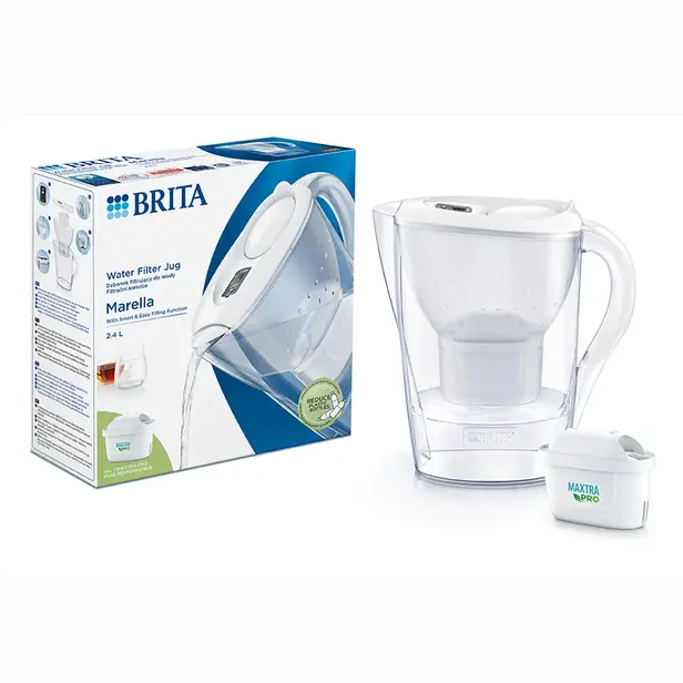 Filtrační konvice Brita Marella, 2,4 l, bílá s 1 filtrem Maxtra Pro Pure Peformance