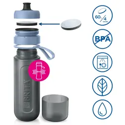 Filtrační láhev Brita Fill&Go Active 0,6 l modrá + 2× MicroDisc