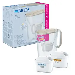 Filtrační konvice Brita Style Essential 2,4 l, písková se 2 filtry Maxtra Pro (Hard Water a Pure Performance)