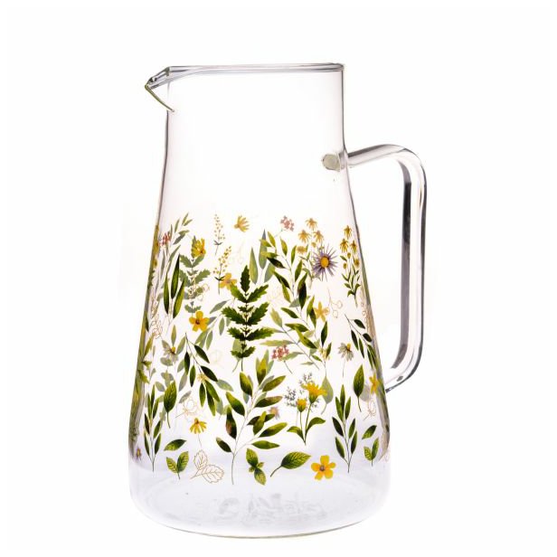 Skleněný džbán Luční květy 1450 ml