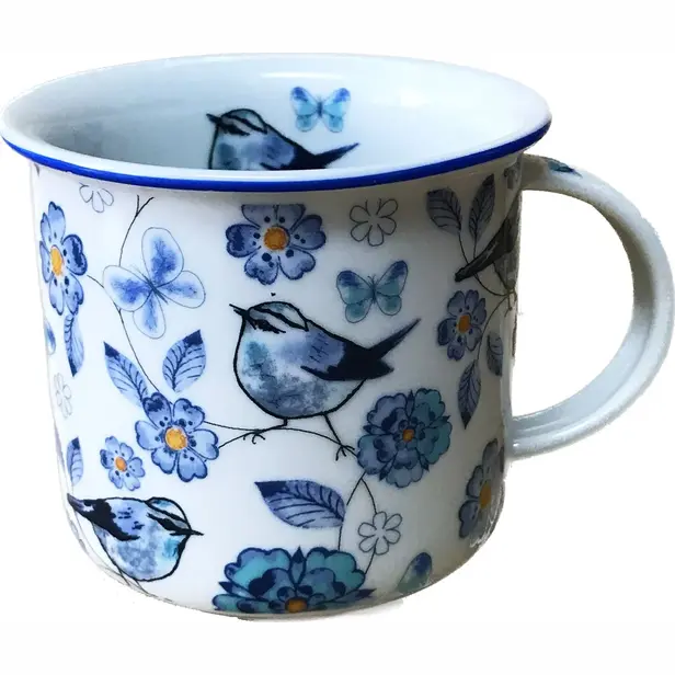 Hrnek TINA MODŘÍ PTÁCI 100 ml porcelán Dubí