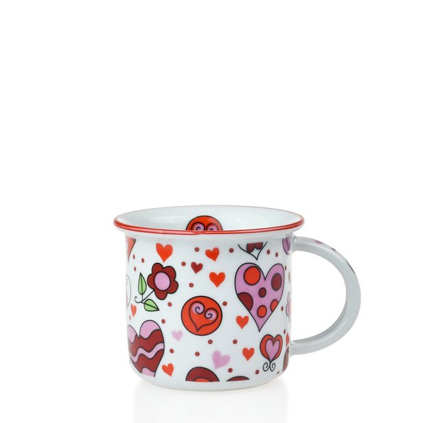 Hrnek TINA VESELÁ SRDÍČKA 100 ml porcelán Dubí