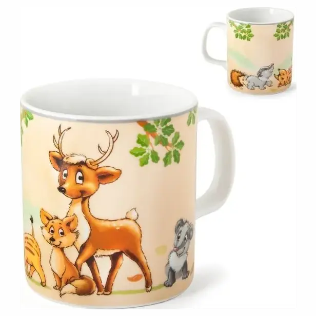 Dětský porcelánový hrnek Lesní zvířátka 225 ml