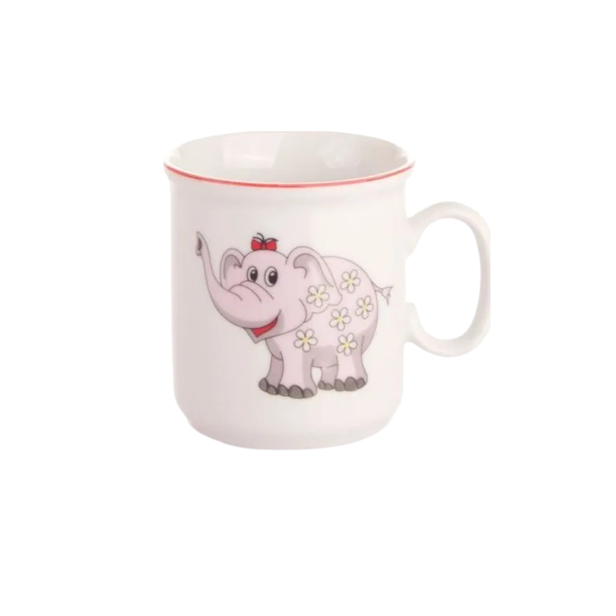 Dětský porcelánový hrnek Sloník růžový 160 ml
