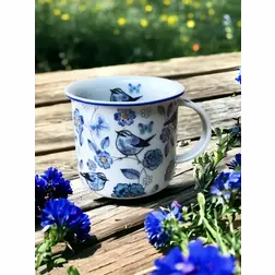 Hrnek TINA MODŘÍ PTÁCI 100 ml porcelán Dubí