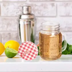 Sklenice s víčkem a brčkem 0,45 l Orion