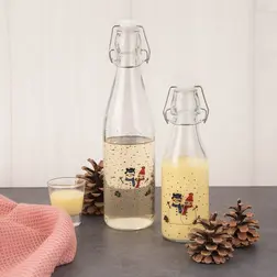 Skleněná láhev s klipem Orion Sněhulák 290 ml
