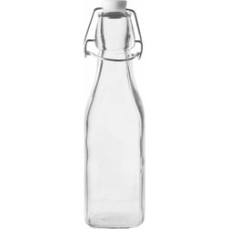Skleněná láhev s patentním uzávěrem hranatá 250 ml