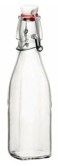Bormioli Rocco SWING láhev hranatá s patentním uzávěrem 250 ml