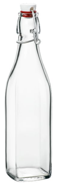 Bormioli Rocco SWING láhev hranatá s patentním uzávěrem 500 ml