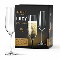 Sklenice na šampašnké Bohemia Prestige Lucy 270 ml 6 ks