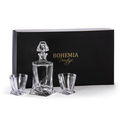Whisky set karafa 0,77 l Bohemia Prestige Quadro + 6 sklenic 340 ml