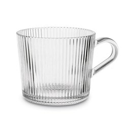 Skleněný hrnek Sue 400 ml s pásky