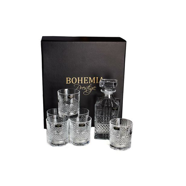 Whisky set karafa 0,85 l Bohemia Prestige Elegante + 6 sklenic 340 ml
