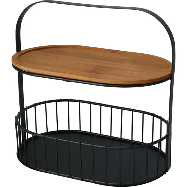 Servírovací podnos dvoupatrový 25x15 cm