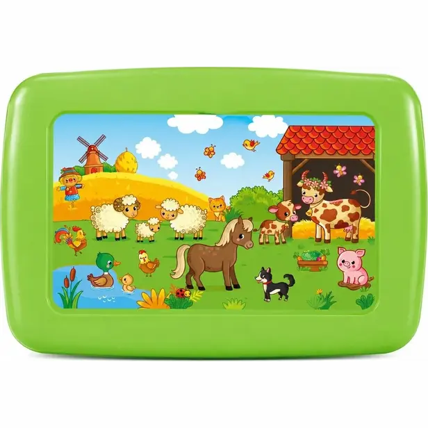 Servírovací plastový tác Farma 18,6 × 13,7 cm zelený