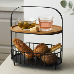 Servírovací podnos dvoupatrový 25x15 cm