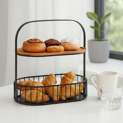 Servírovací podnos dvoupatrový 25x15 cm