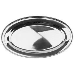 Servírovací podnos z nerezové oceli oválný 34×21,5 cm