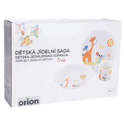 Sada jídelní porcelán dětská ŽIRAFA Orion 3 ks