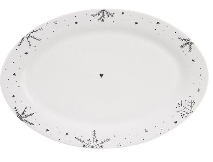 ORION Servírovací talíř VLOČKA 35 x 23,7 cm ovalný porcelán