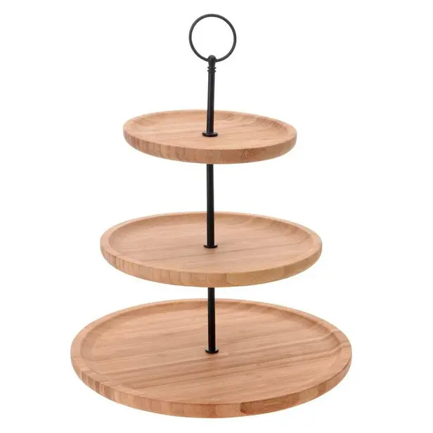Servírovací stojan bambusový 3 patra