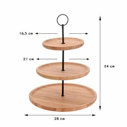 Servírovací stojan bambusový 3 patra