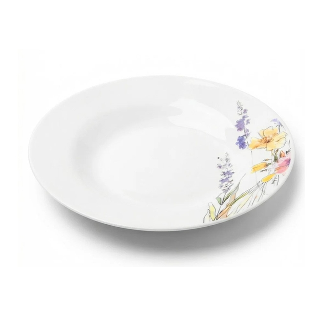 Hluboký porcelánový talíř Tulya 23 cm luční kvítí