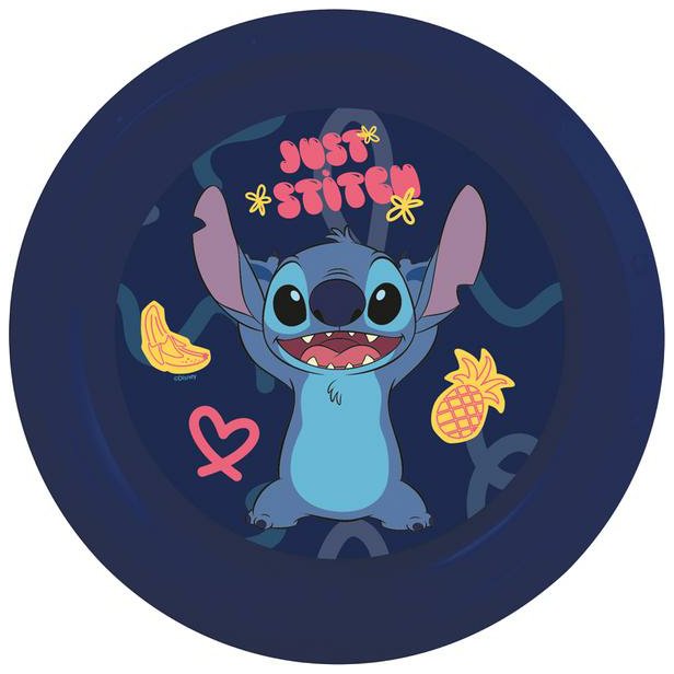 Dětský plastový talíř Stitch 22 cm