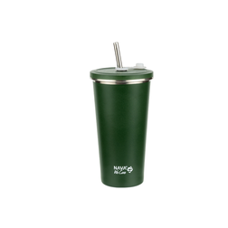 Termohrnek We care zelený 520 ml s brčkem