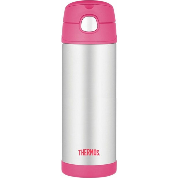 Dětská termoska s brčkem Thermos FUNtainer 470 ml růžová