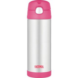 Dětská termoska s brčkem Thermos FUNtainer 470 ml růžová
