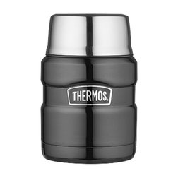 Thermos termoska na jídlo šedá 470 ml se lžičkou