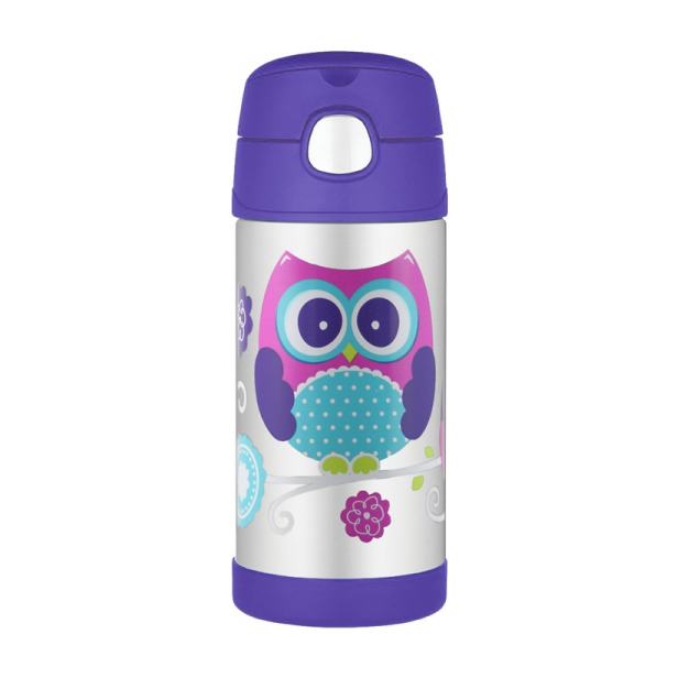 Dětská termoska s brčkem Thermos FUNtainer 355 ml sova